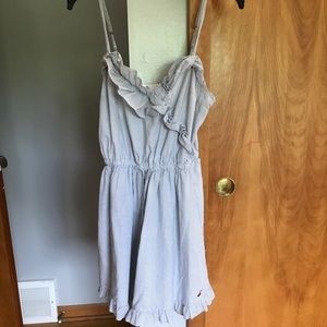 Blue and white stripe sundress